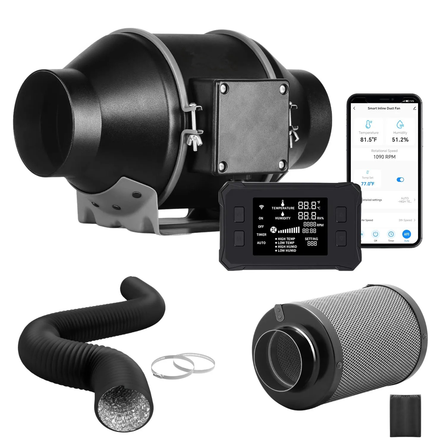Carbon Filter Inline - Applicable to BAVA 4 Inch Environment