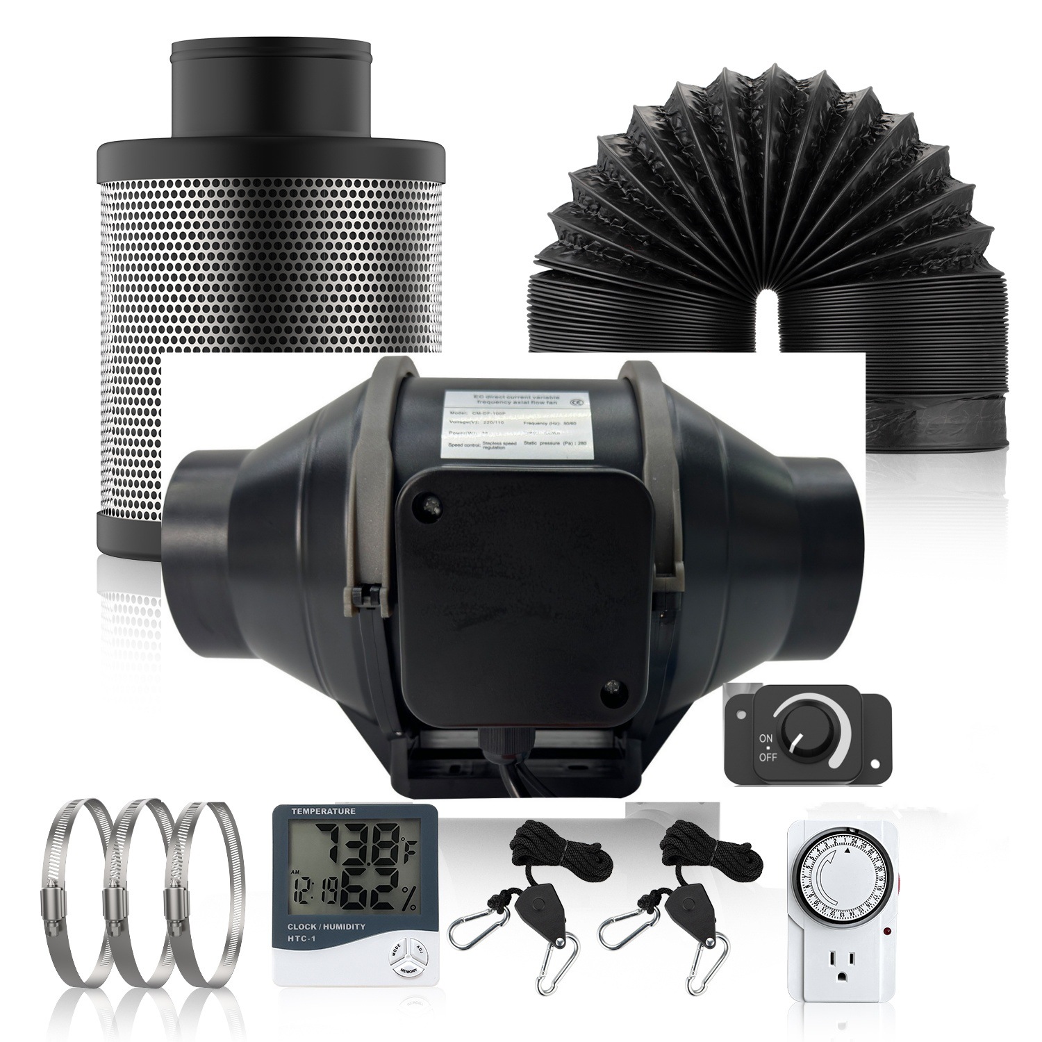 4 Inch Smart Inline Duct Fan w - đánh giá và giá Carbon Filter Inline