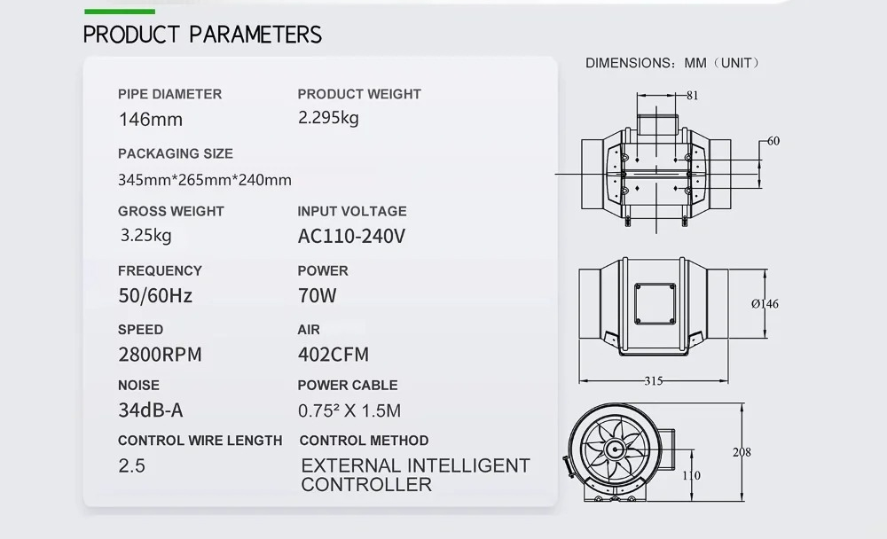 4 Inch Smart Inline Duct Fan w - đánh giá và giá Carbon Filter Inline