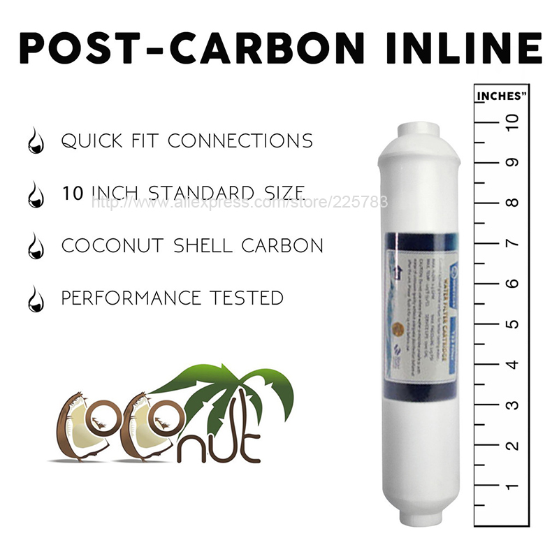 10 Inch T33 Nước Nội Tuyến Dừa - đánh giá và giá Carbon Filter Inline